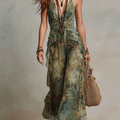 Women's Printed Ruffle Jumpsuit
