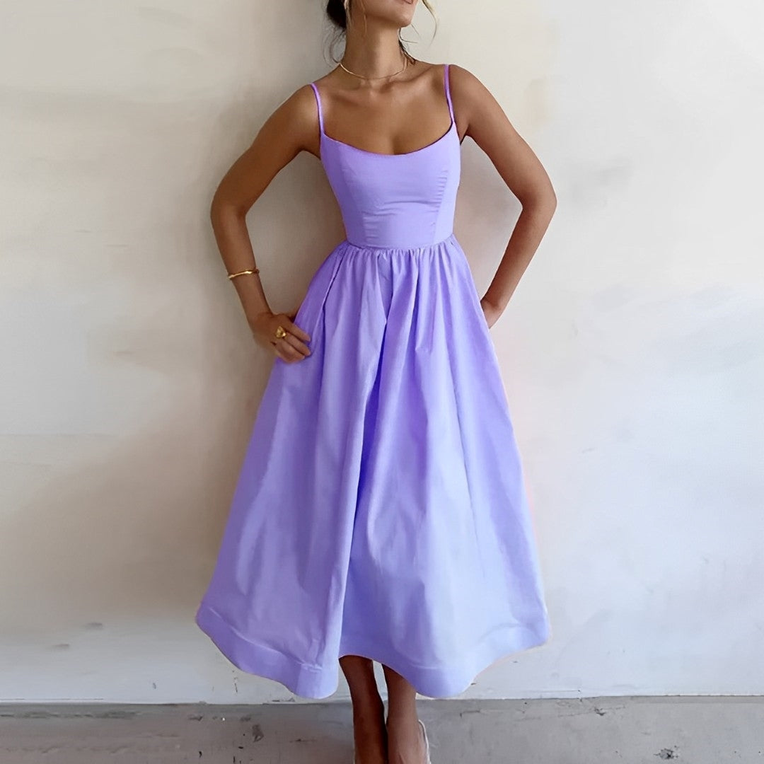 Robe Midi Évasée Femme