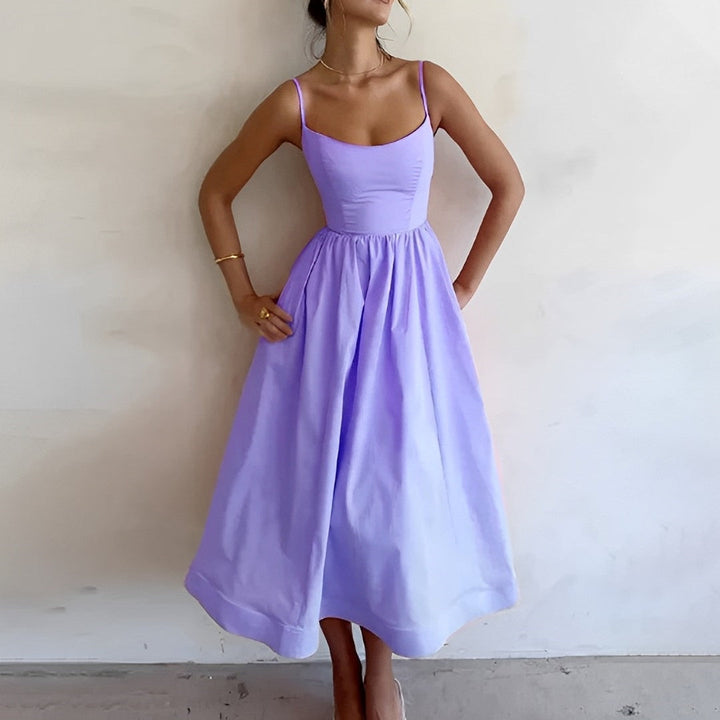 Robe Midi Évasée Femme