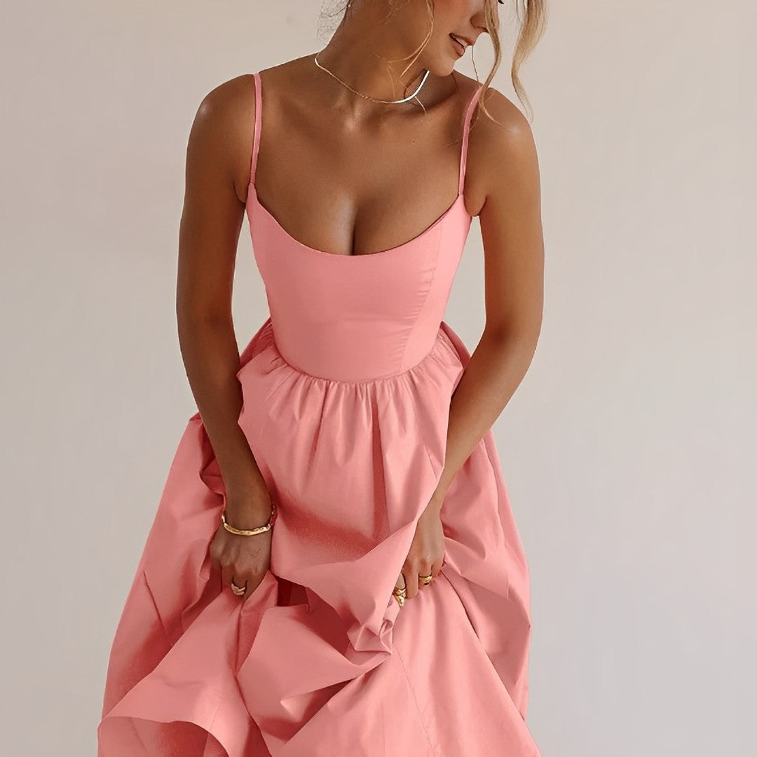 Robe Midi Évasée Femme