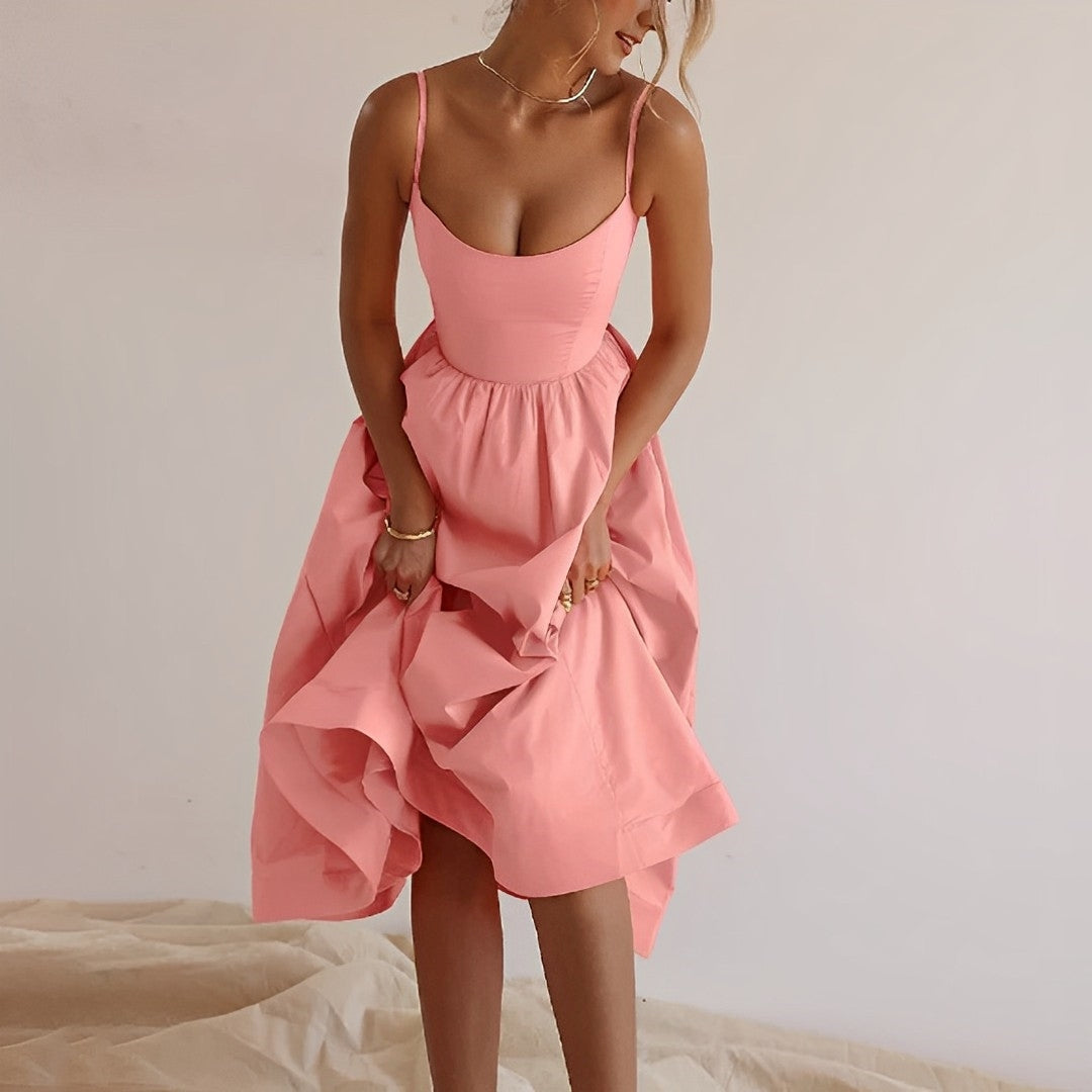 Robe Midi Évasée Femme