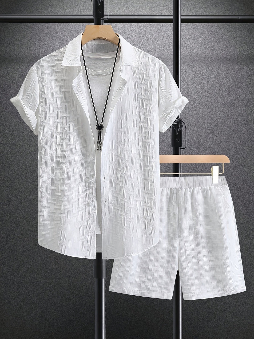 Ensemble Chemise et Short Texturé Homme