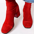 Bottines Bout Carré à Talon Bloc Femme