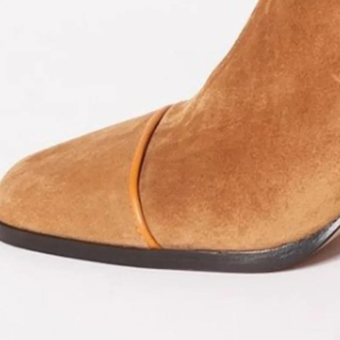 Bottines Bout Carré à Talon Bloc Femme