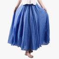 Women's Fluid Maxi Skirt with Gathered Waist