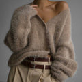 Gilet Col V Boutonné Femme