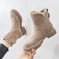 Bottines Doublées à Semelle Crantée Femme