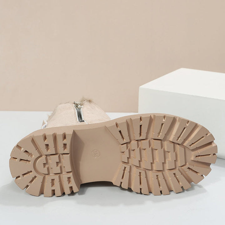Bottines Doublées à Semelle Crantée Femme