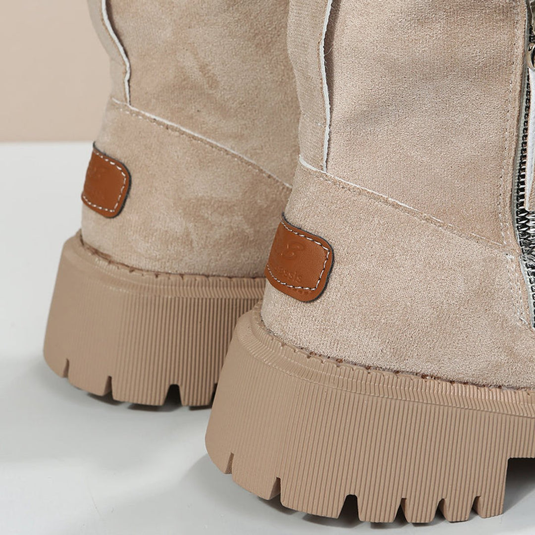 Bottines Doublées à Semelle Crantée Femme