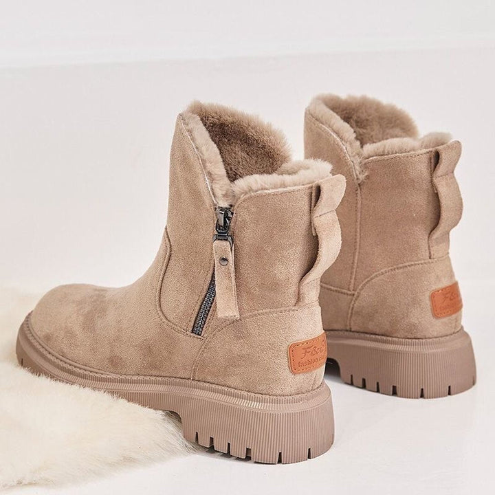 Bottines Doublées à Semelle Crantée Femme