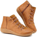 Bottines à Lacets et Zip Latéral Femme