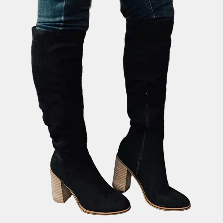 Bottes Hautes à Talon Bloc Femme