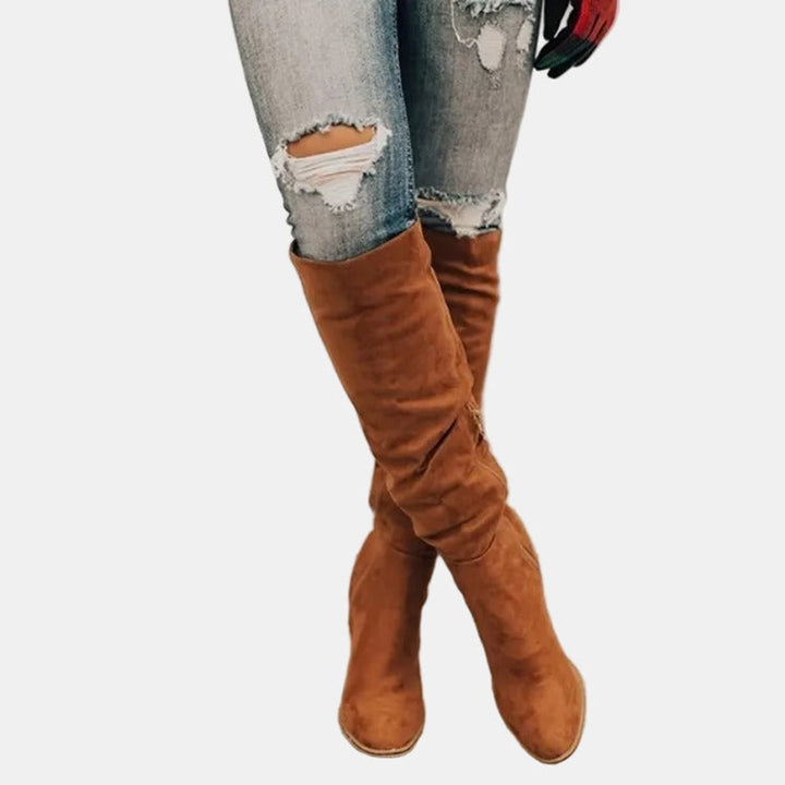 Bottes Hautes à Talon Bloc Femme