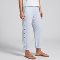 Women's Striped Button Trousers