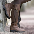 Bottes Hautes à Boucle et Semelle Crantée Femme