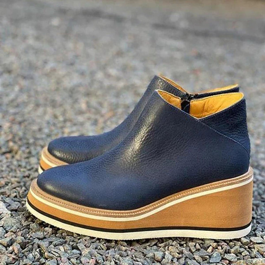 Bottines Compensées à Bout Arrondi Femme