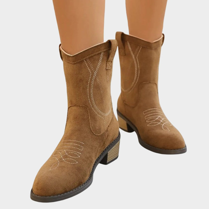 Bottines Western à Talon Bloc Femme