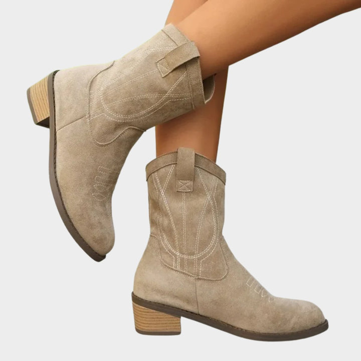 Bottines Western à Talon Bloc Femme