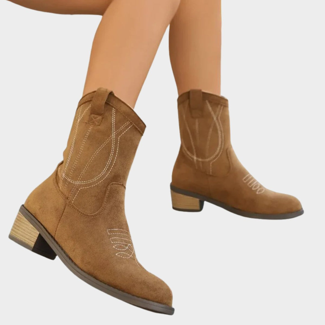 Bottines Western à Talon Bloc Femme