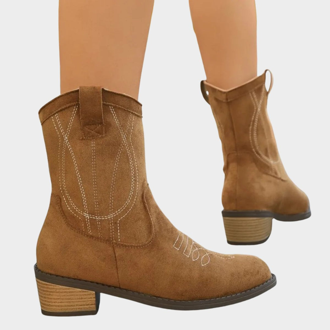 Bottines Western à Talon Bloc Femme