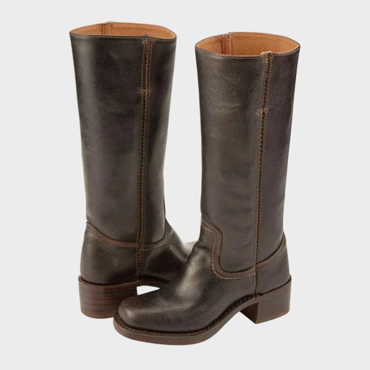 Bottes Hautes à Talon Bloc Bas Femme