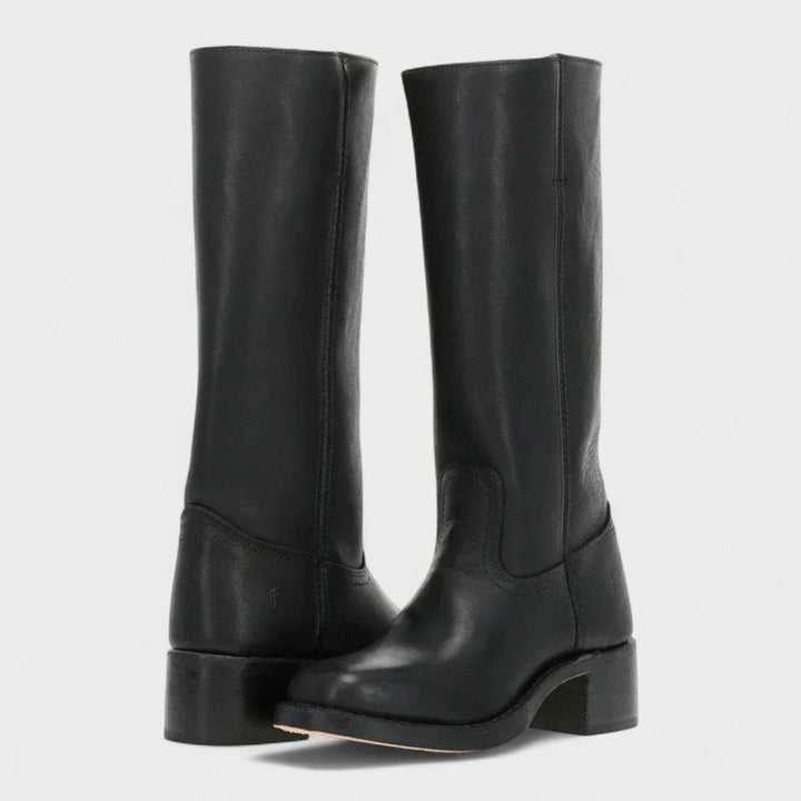 Bottes Hautes à Talon Bloc Bas Femme