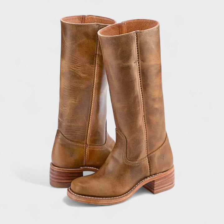 Bottes Hautes à Talon Bloc Bas Femme