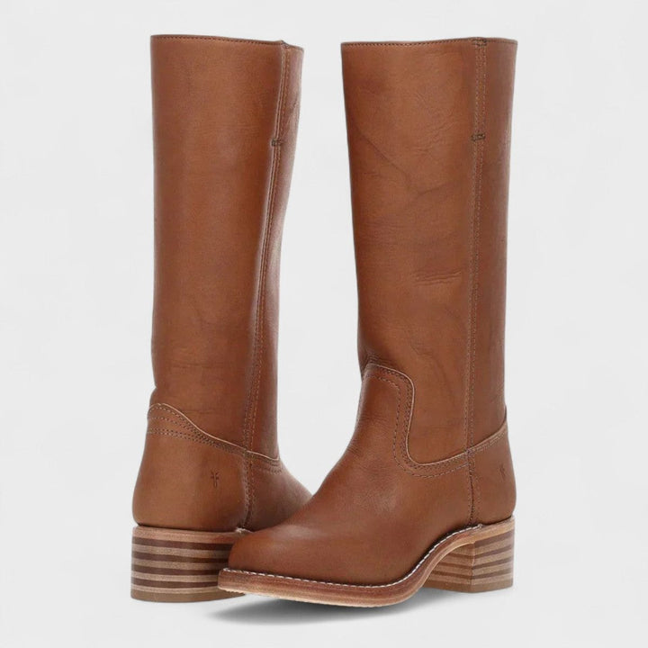 Bottes Hautes à Talon Bloc Bas Femme